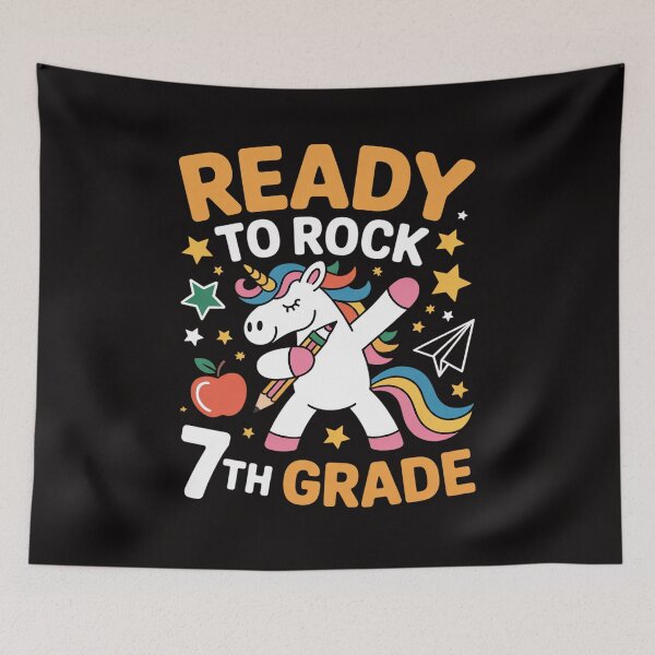 Item preview,  Ready To Rock 7th Grade Dabbing Unicorn Back To School designed and sold by chaeningplan.