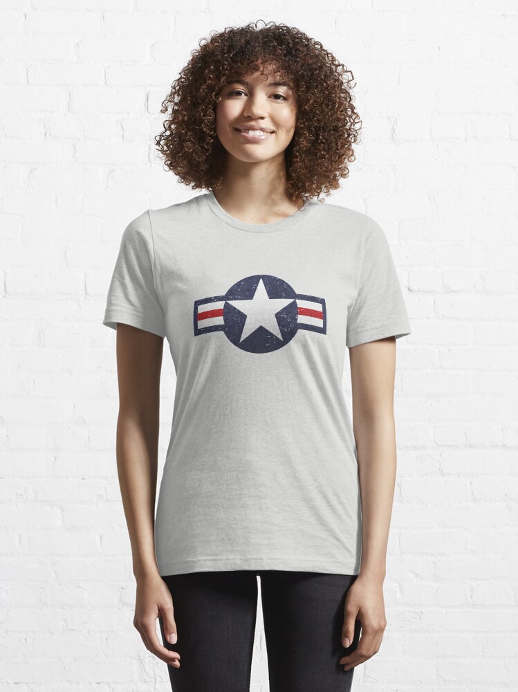 Alternate view of U.S. Military Aviation Star National Roundel Insignia Essential T-Shirt