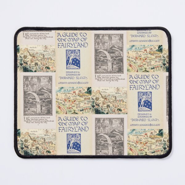 Item preview, Bernard Sleigh’s Anciente Mappe of Fairyland (ca. 1920) cover and details designed and sold by LCMerchEmporium.