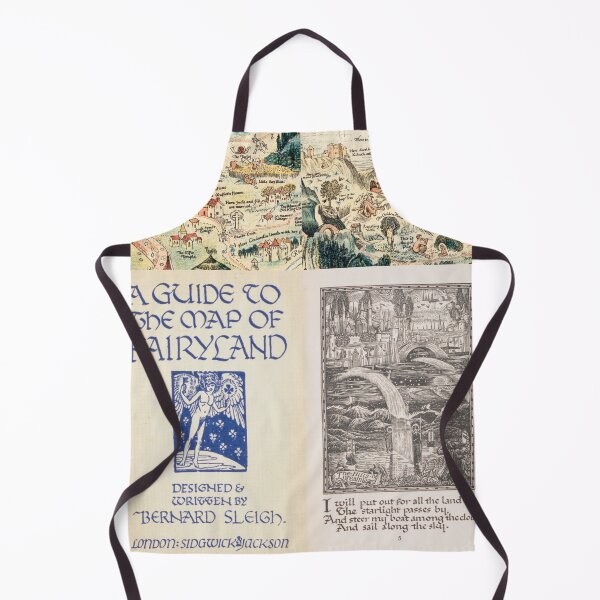 Item preview, Bernard Sleigh’s Anciente Mappe of Fairyland (ca. 1920) cover and details designed and sold by LCMerchEmporium.