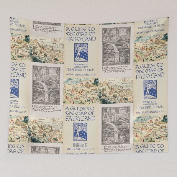 Item preview, Bernard Sleigh’s Anciente Mappe of Fairyland (ca. 1920) cover and details designed and sold by LCMerchEmporium.