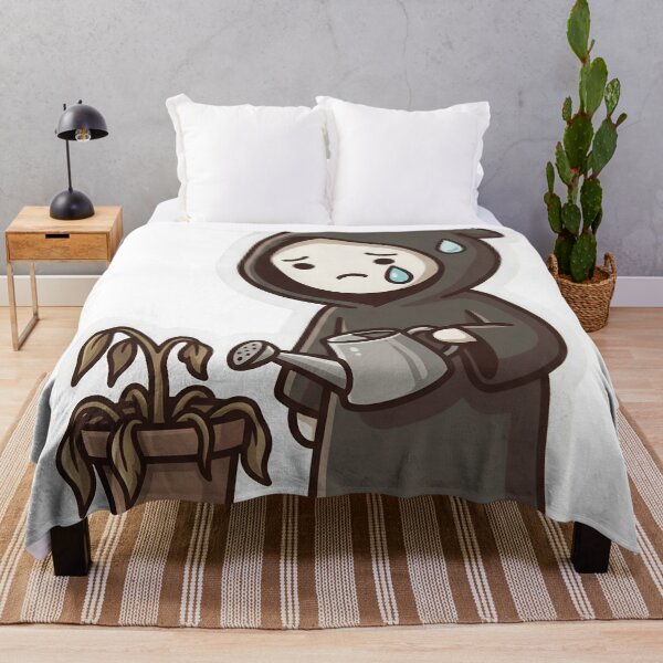 Item preview, The Black Thumb Reaper Cute Stickman Funny Plant Dad Goth Gardening designed and sold by StickyGuys.