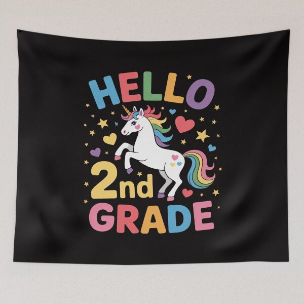 Item preview, Back To School Unicorn Hello Kid First Day of Second grade designed and sold by czechascheledu.
