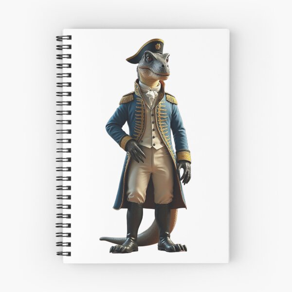 Item preview, Regal Dinosaur Officer - Historical Fantasy Illustration designed and sold by SpektroDesign.