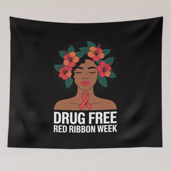Item preview, Afro Black Woman Flowers Free Red Ribbon Week Awareness designed and sold by czechascheledu.