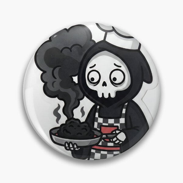 Item preview, The Chef Reaper Cute Stickman Funny Cooking Fail Goth Kitchen Baker designed and sold by StickyGuys.