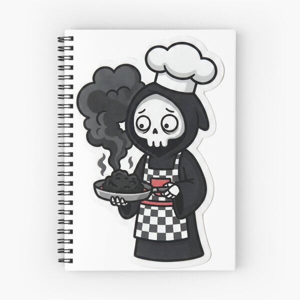 Item preview, The Chef Reaper Cute Stickman Funny Cooking Fail Goth Kitchen Baker designed and sold by StickyGuys.