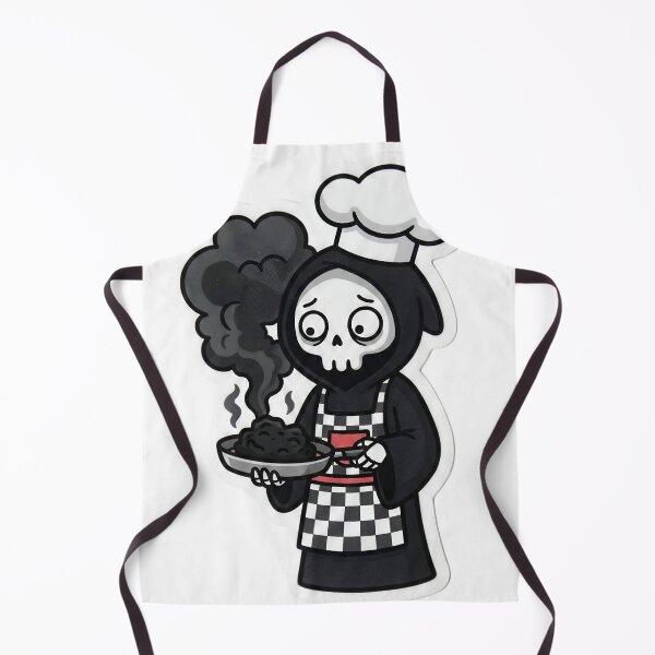 Item preview, The Chef Reaper Cute Stickman Funny Cooking Fail Goth Kitchen Baker designed and sold by StickyGuys.