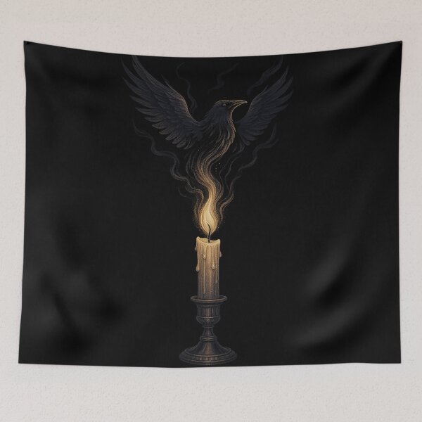 Item preview, Raven Rising from Candle Flame designed and sold by Mouraludia.