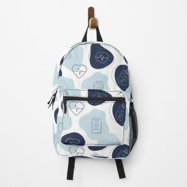Item preview, Fit Pulse – Wellness Icons & Blue Flow designed and sold by PatternFlux.