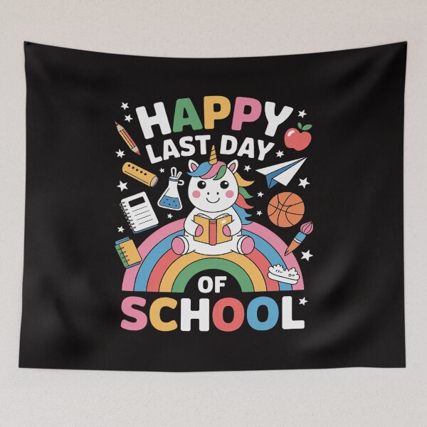 Item preview, Happy Last Day Of School Funny Cute Unicorn Teacher Student designed and sold by czechascheledu.