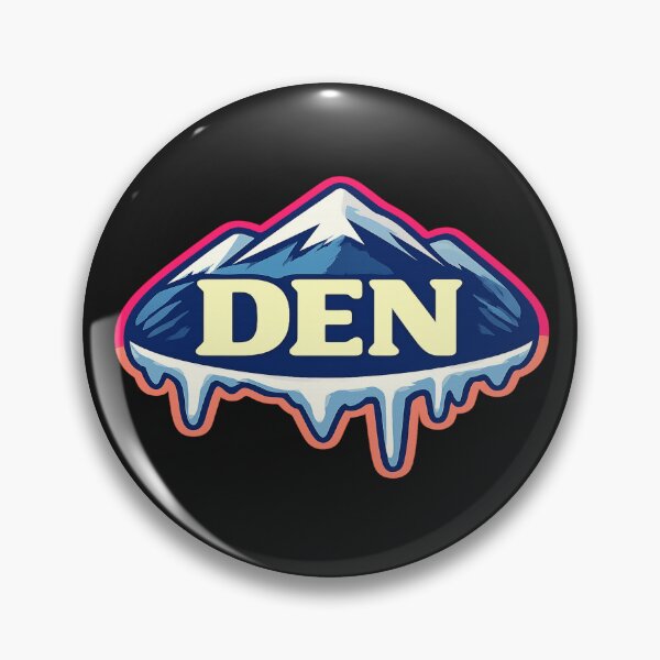 Item preview, DEN Snow-Capped Mountain Drip Sticker | Mile High City Energy designed and sold by POD DYNASTY | Original Print On Demand T-Shirt Graphics.