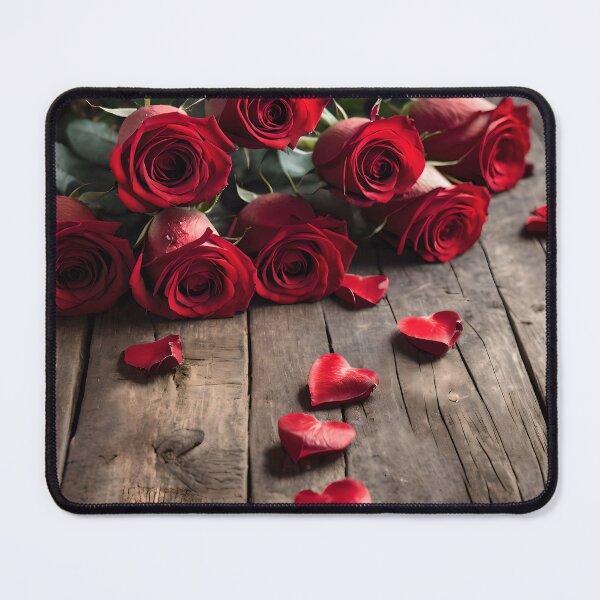Item preview, Red Roses and Hearts: Rustic Elegance for Valentine's Day and Anniversaries designed and sold by opispot.com.