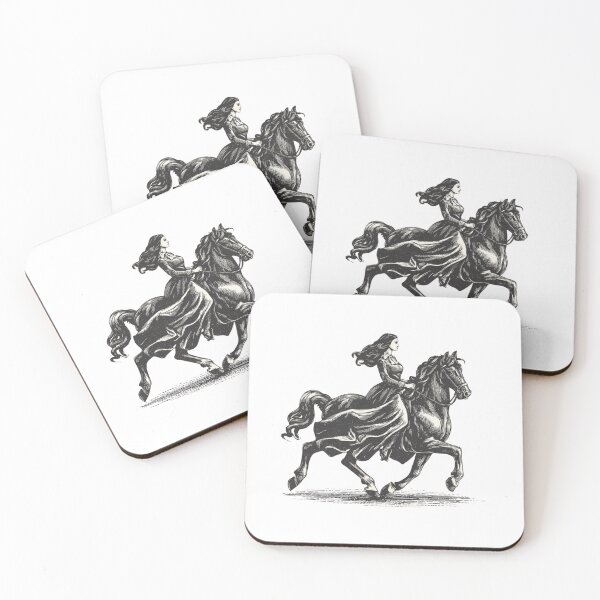 Item preview, Antique engraved Lady riding a horse designed and sold by MendaciousMina.