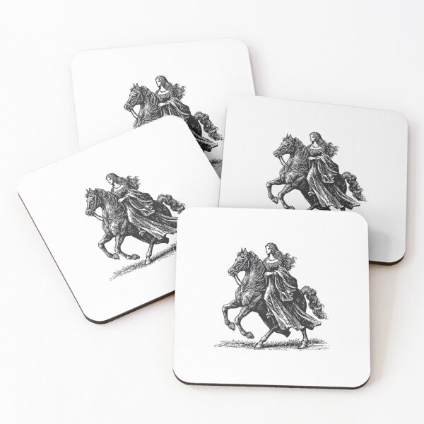Item preview, Antique engraved Lady riding a horse designed and sold by MendaciousMina.