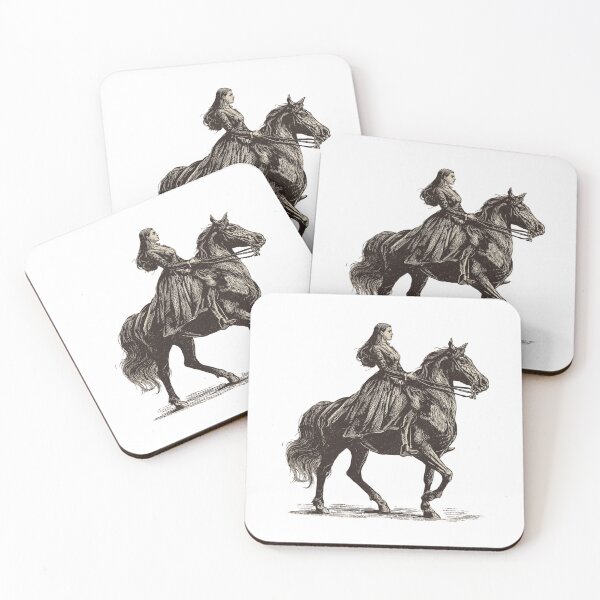 Item preview, Antique engraved Lady riding a horse designed and sold by MendaciousMina.