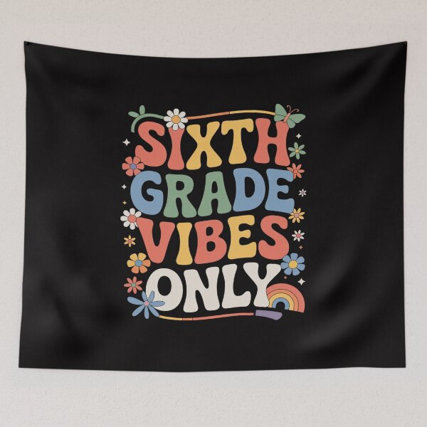 Item preview, Cute Sixth Grade Vibes Only Retro Groovy 6th Grade Teacher designed and sold by Vexat062Art.