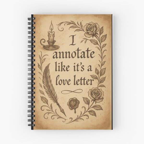 Item preview, I Annotate Like It’s a Love Letter Vintage Bookish Quote designed and sold by Mouraludia.