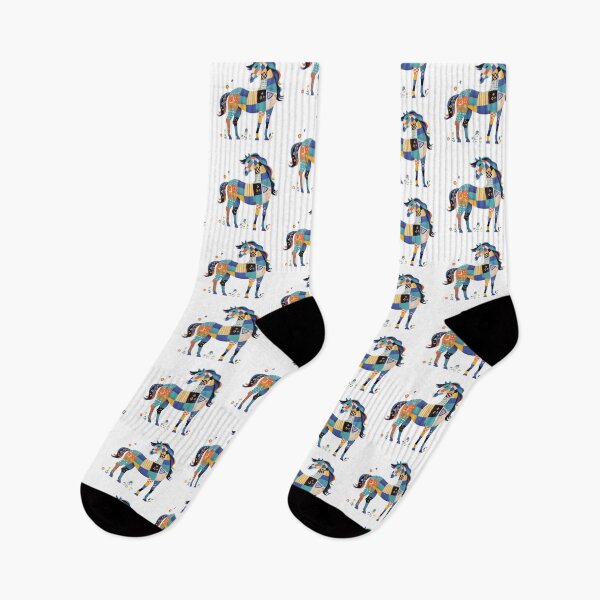 Item preview, Colorful patchwork horse designed and sold by MendaciousMina.