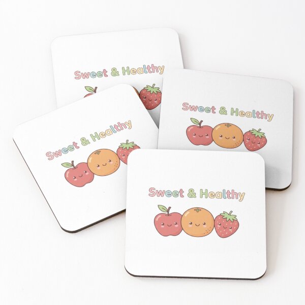 Item preview, Cute Kawaii Fruit Illustration with Text designed and sold by CleanInkStudio.