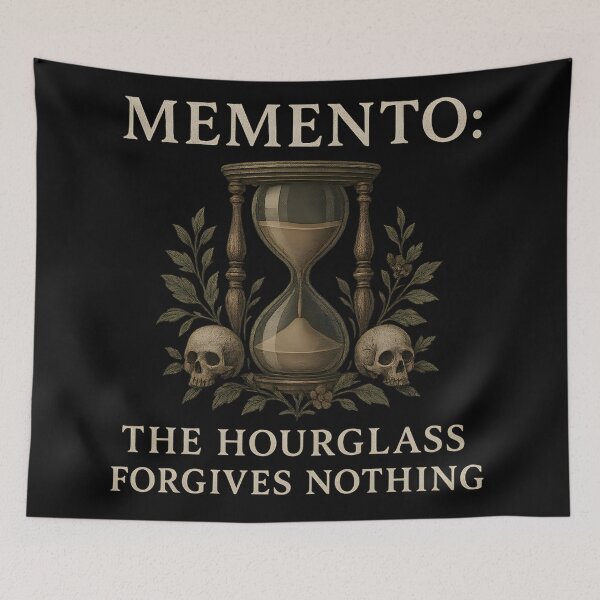 Item preview, Memento Mori Hourglass Quote designed and sold by Mouraludia.