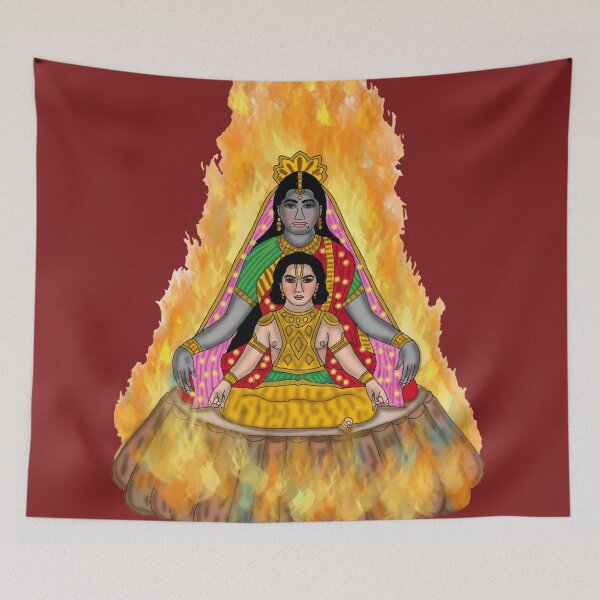 Item preview, Goddess Holika Design – Mythological Fire Symbol Art designed and sold by Harshit_Digital_Arts.