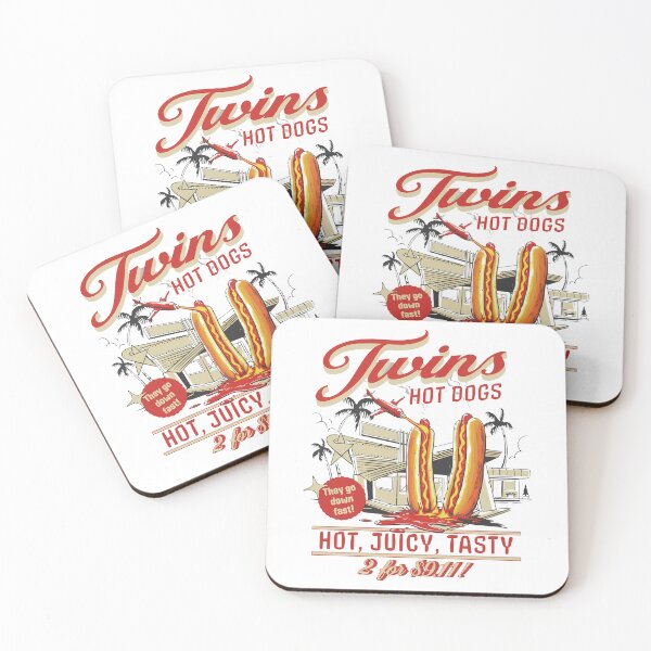 Item preview, Twins Hot Dogs Juicy Tasty 2 For 911 Vintage Graphic designed and sold by jakaun.