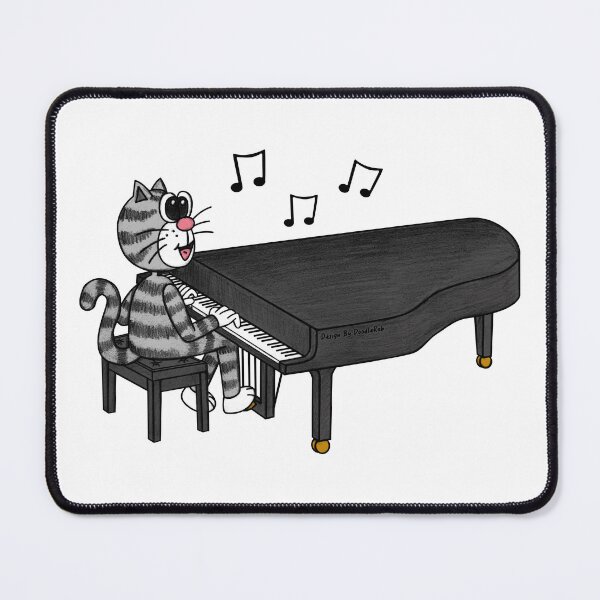 Item preview, Cat Playing Grand Piano, Pianist Music Teacher Funny designed and sold by doodlerob.