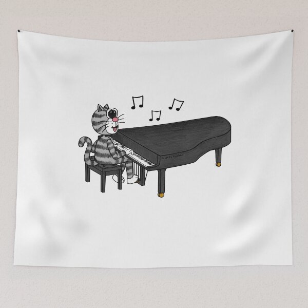 Item preview, Cat Playing Grand Piano, Pianist Music Teacher Funny designed and sold by doodlerob.