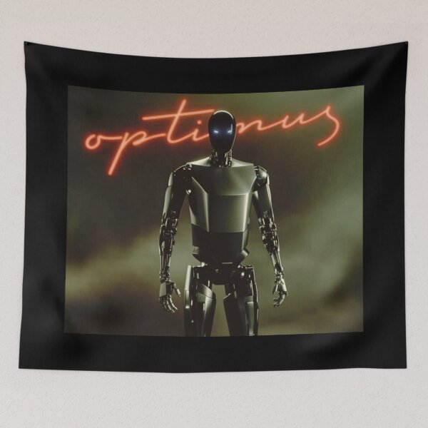 Item preview, Tesla humanoid robot art designed and sold by TEEJAMBOREE.