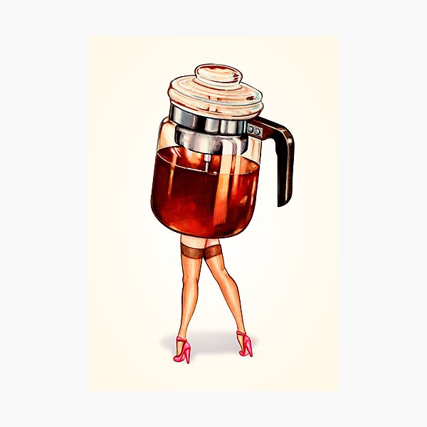 Item preview, Coffee Pot Pin-Up designed and sold by Kelly  Gilleran.