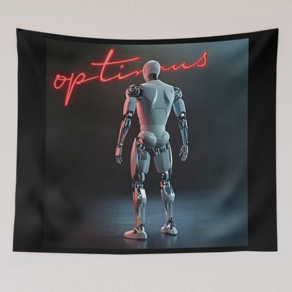 Item preview, Tesla humanoid robot art designed and sold by TEEJAMBOREE.