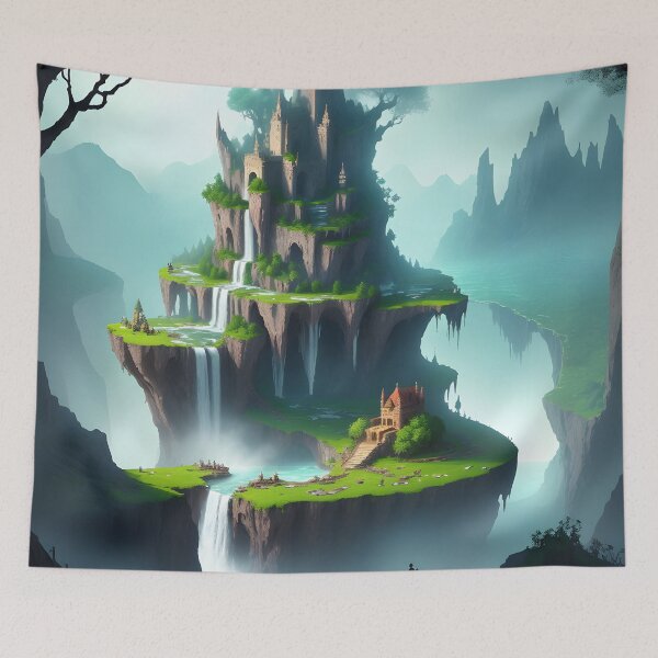 Item preview, Castle on the Sacred Mountain: Fantasy Waterfalls and Epic Adventure designed and sold by opispot.com.