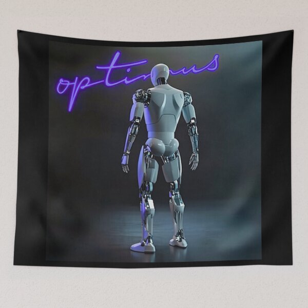 Item preview, Tesla humanoid robot art designed and sold by TEEJAMBOREE.