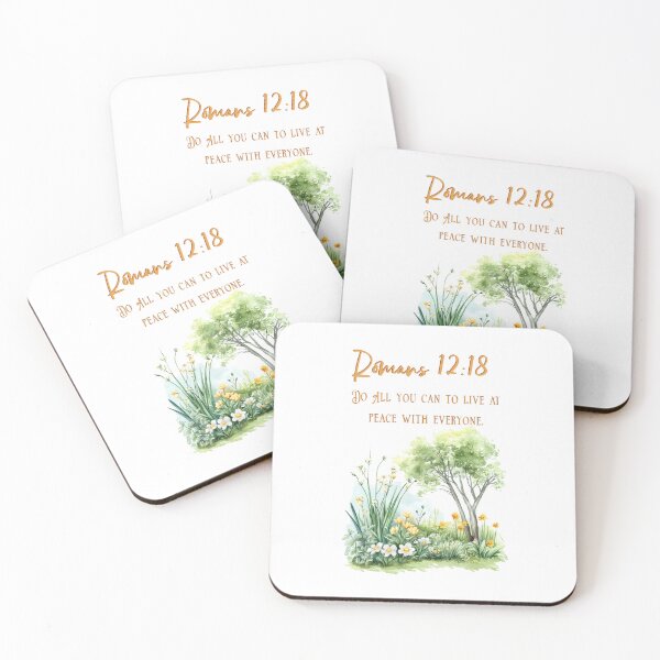 Item preview,  Romans 12:18 Bible verse designed and sold by DonnaRaquel.
