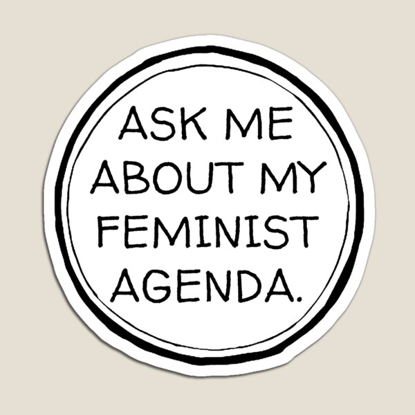 Artikelvorschau, "Fragen Sie mich nach meiner feministischen Agenda" | Weiß und Schwarz entworfen und verkauft von Coronado-BS.