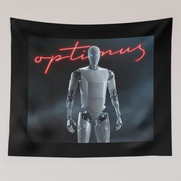 Item preview, Tesla humanoid robot art designed and sold by TEEJAMBOREE.