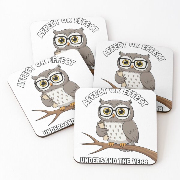 Item preview, Cute Smart Owl Grammar Joke – Affect vs Effect English Teacher Illustration designed and sold by NoPurrsGiven.