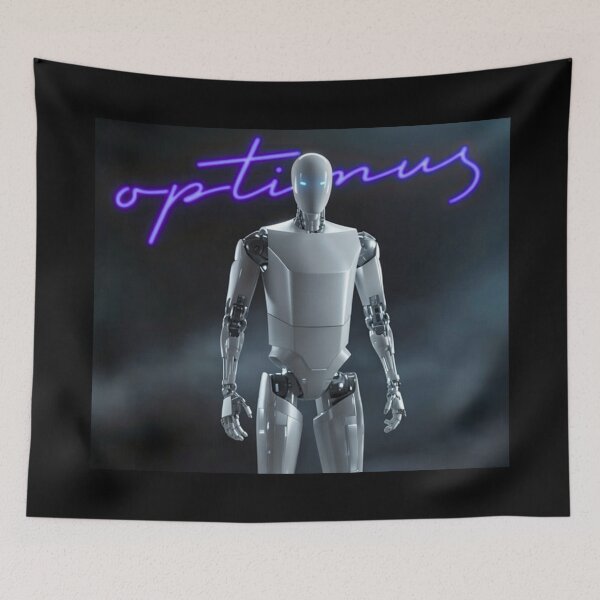 Item preview, Tesla humanoid robot art designed and sold by TEEJAMBOREE.