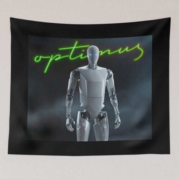 Item preview, Tesla humanoid robot art designed and sold by TEEJAMBOREE.