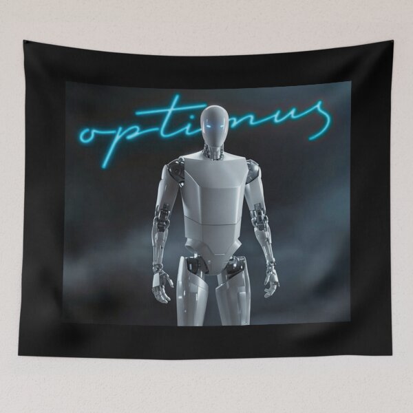 Item preview, Tesla humanoid robot art designed and sold by TEEJAMBOREE.