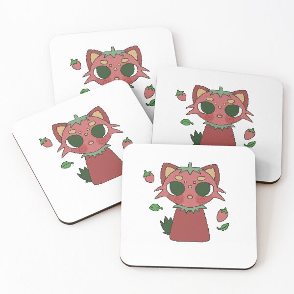 Item preview, strawberry cat designed and sold by alienontaxes.