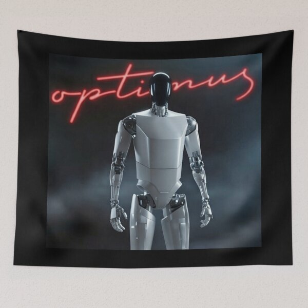Item preview, Tesla humanoid robot art designed and sold by TEEJAMBOREE.