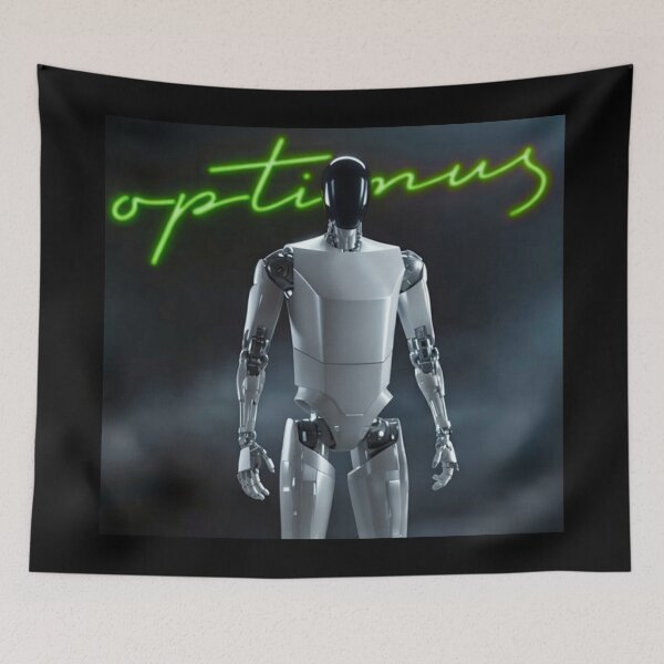 Item preview, Tesla humanoid robot art designed and sold by TEEJAMBOREE.