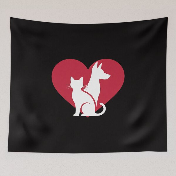 Item preview, pitbull Pittie Valentines Day Heart Cat designed and sold by HudsonErik.
