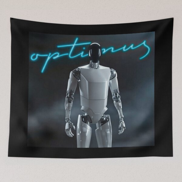 Item preview, Tesla humanoid robot art designed and sold by TEEJAMBOREE.