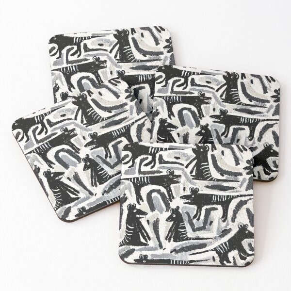 Item preview, Tassie Tigers - monochrome designed and sold by Nicole Duyst.