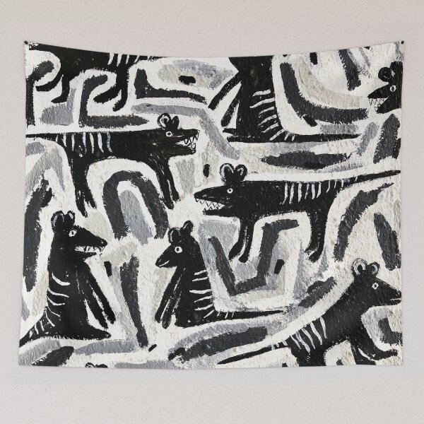 Item preview, Tassie Tigers - monochrome designed and sold by Nicole Duyst.