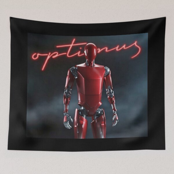 Item preview, Tesla humanoid robot art designed and sold by TEEJAMBOREE.