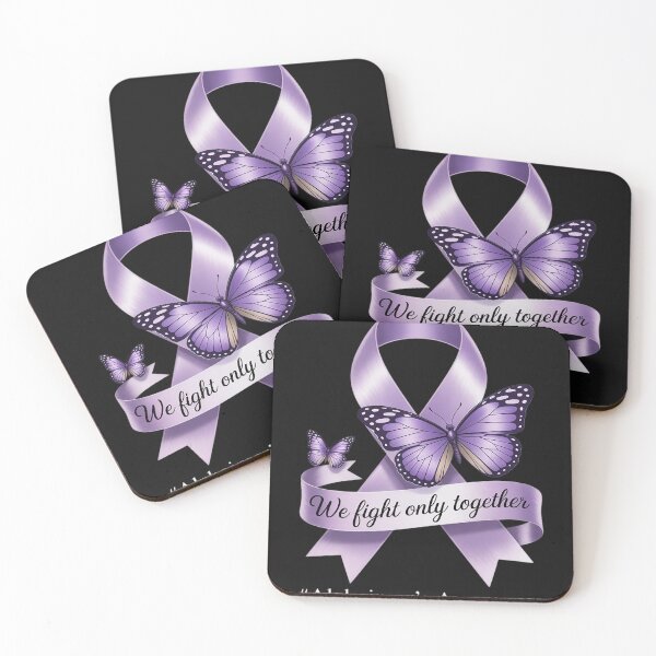 Item preview, We Fight Only Together Purple Ribbon Alzheimer's Awareness designed and sold by Rackaam.